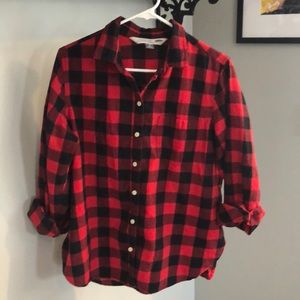 Long sleeve buffalo plaid flannel